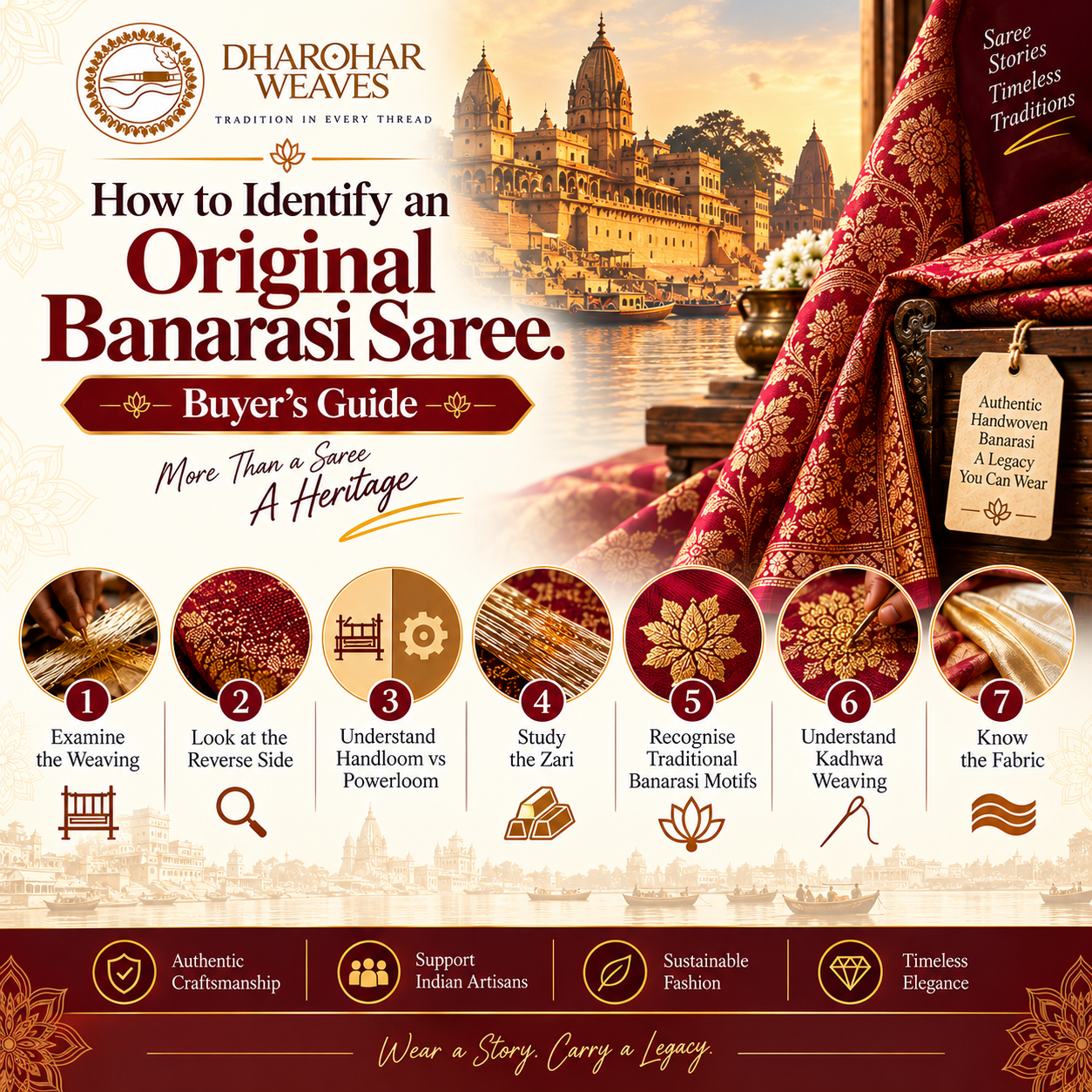 How to Identify an Original Banarasi Saree. Buyer’s Guide